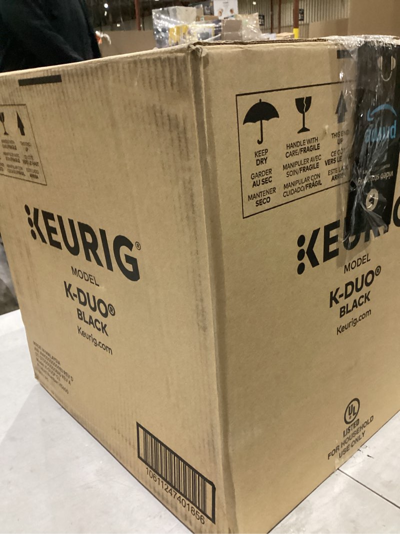 Condition photo showing New/Like New for keurig k-duo hot & iced single serve & carafe coffee maker, multistream technology, 72oz reservoir (gen 2)