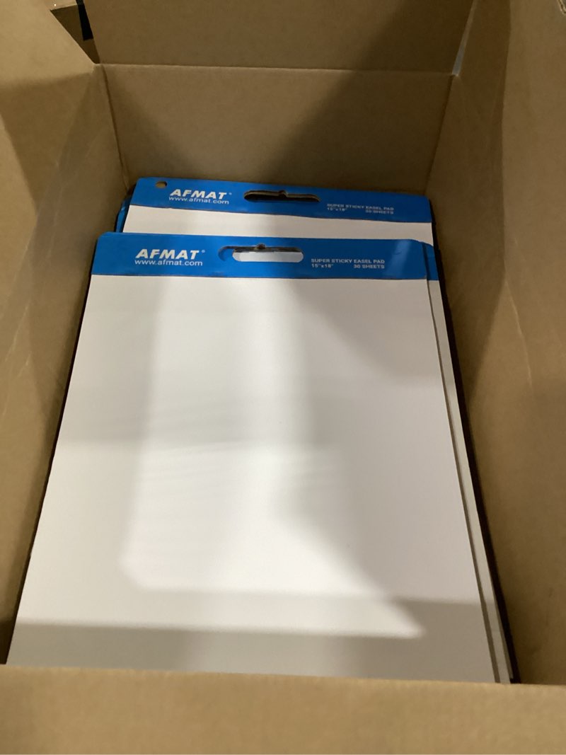 Condition photo showing Good Condition for AFMAT Sticky Easel Pads, 15 in x 18 in Anchor Chart Paper, Ink Bleed-Through Resistant Flip Chart Paper for Office/Classroom/Whiteboard/Wall/Windows, 30 Sheets/Pad, 6 Pads 15x18in/6 Pack