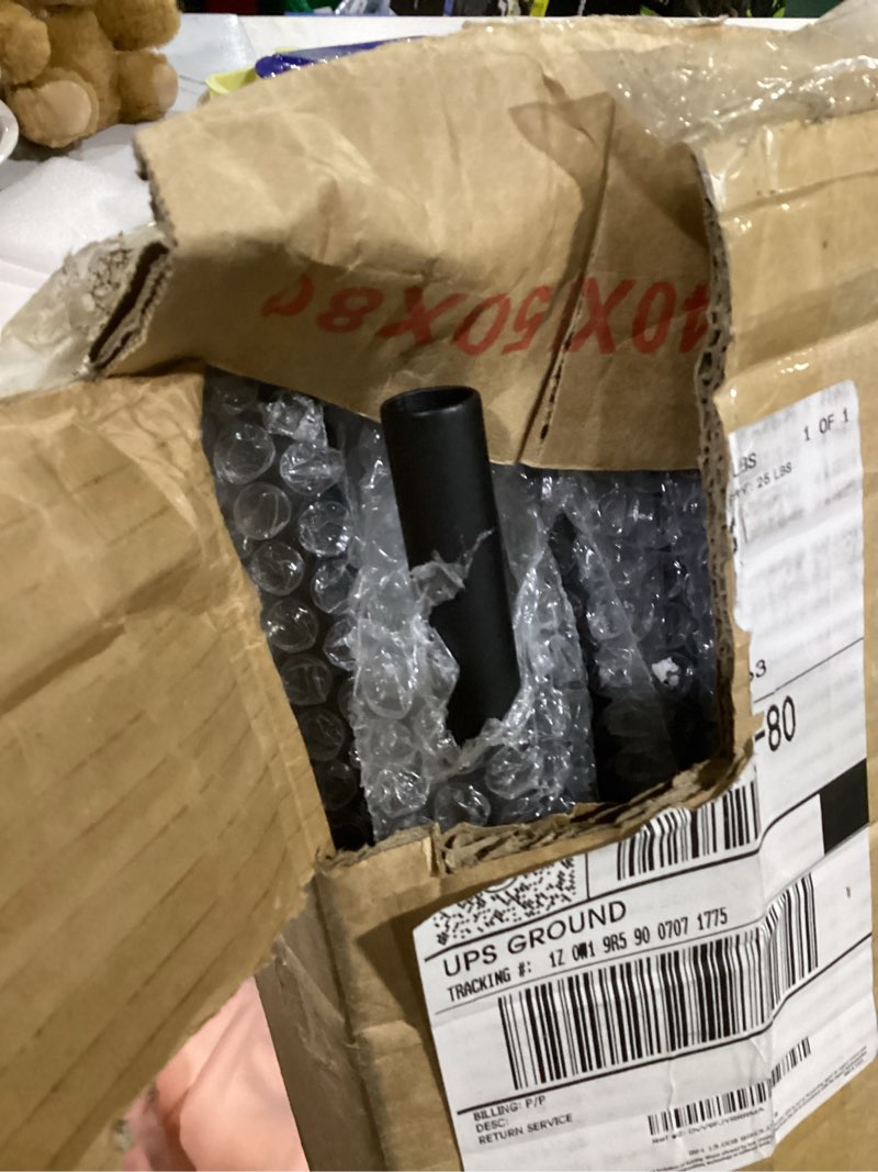 Condition photo showing New/Like New for 10-Pack Iron Balusters for Staircase,Hollow Premium Spoon Stair Balusters,Satin Black Balusters for Staircase Interior,5/8" Round x 44" Long Spoon Baluster 10