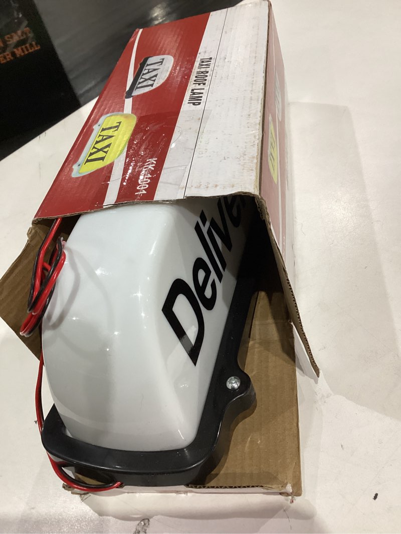 Condition photo showing Good Condition for 12V Delivery Sign Light for Car, Magnetic Waterproof Taxi Cab Roof Top Illuminated Sign,Delivery Sign LED Light Sealed Base with 3m Power Cable,Delivery Sign Light (BLUE)