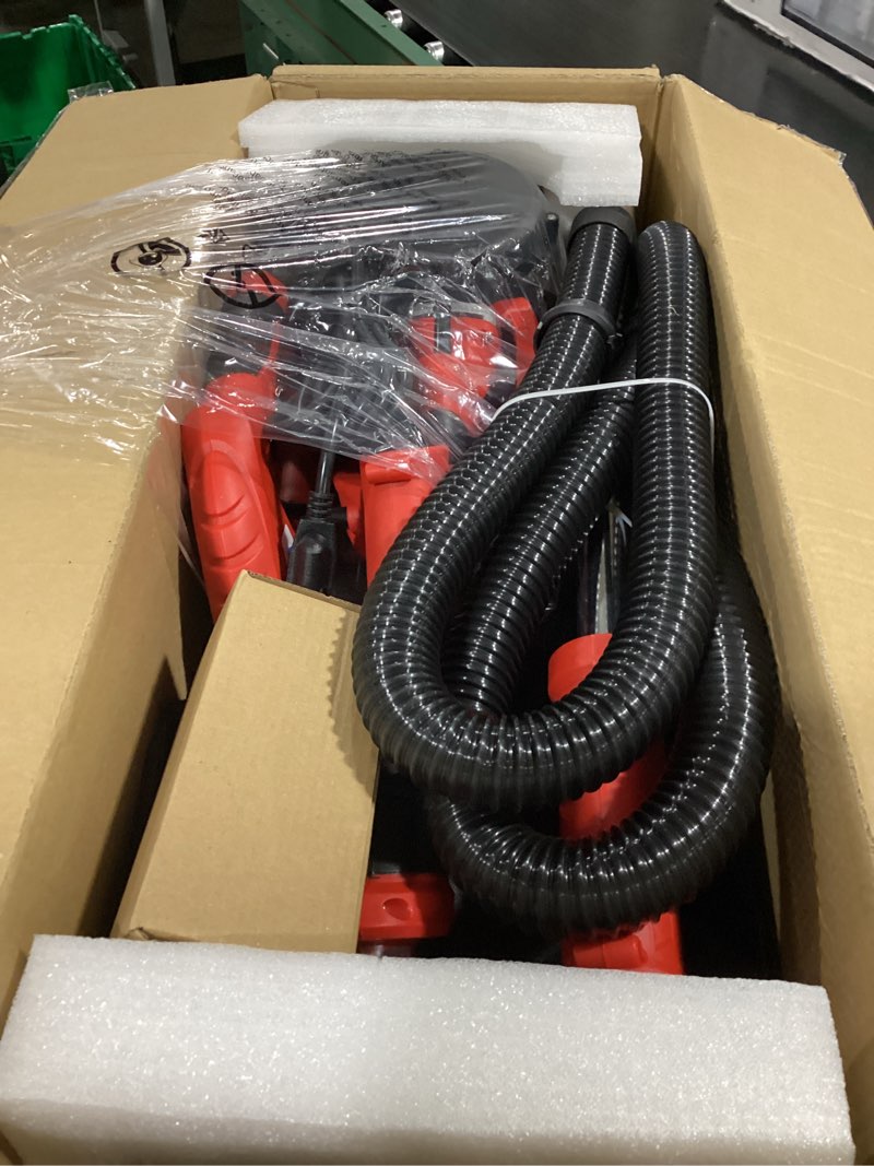 Condition photo showing Good Condition for drywall sander, 2025 upgraded 8-amp popcorn ceiling removal tool with 7 variable speed 800-1800rpm, drywall sander with vacuum dust collector with extendable handle, led light, 12pcs sanding discs,red