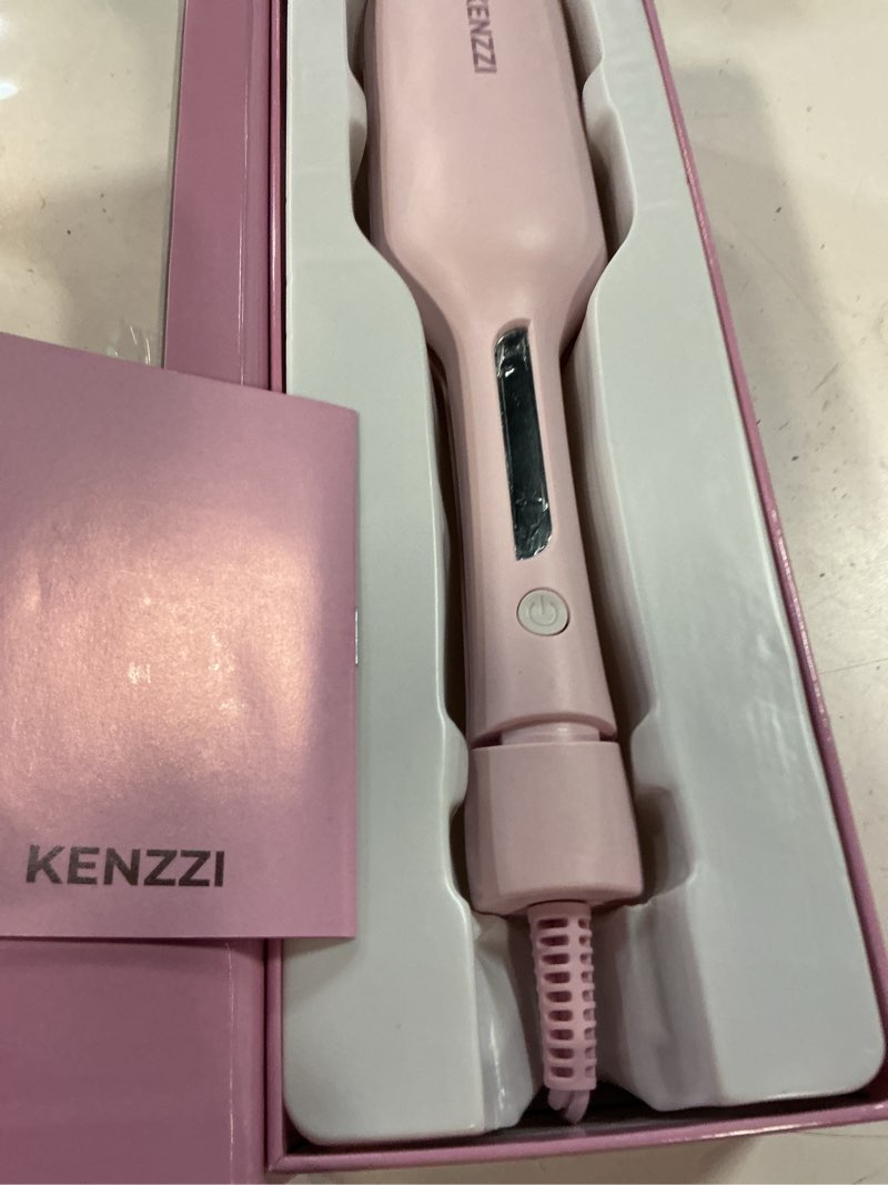 Condition photo showing As Is for kenzzi wave styler 2-barrel hair waver, 1.25 in, 6 heat settings, pink