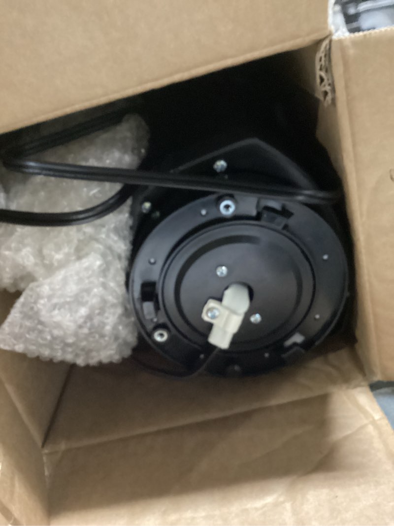 Condition photo showing As Is for amazon basics 28" 60-degree oscillating tower fan for bedroom, living room, office, with 3 speeds, intuitive mechanical control, black, 35w, 27.8"h x 9.4"d x 9.4"w 28" - mechanical control