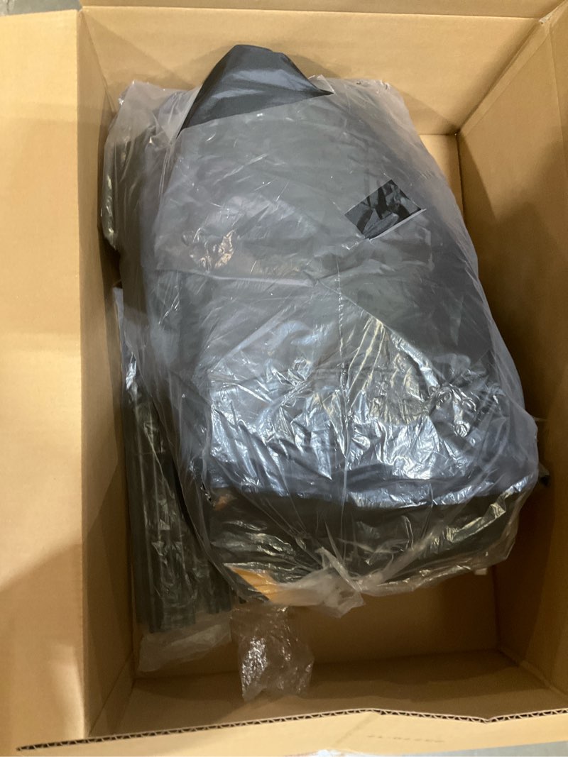 Condition photo showing As Is for happy travel bike storage shed tent, waterproof portable bicycle cover with 30% more top storage space for 2/3/4/5 bikes,clips easy setup outdoor sheds shelter for motorcycle, garden tools, lawn mower std-s2 pro for 4 bikes-black