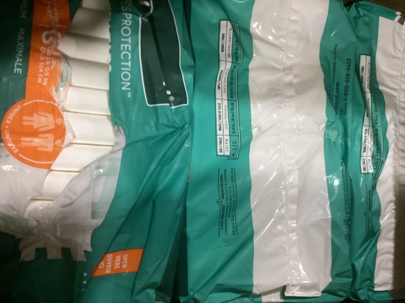 Condition photo showing As Is for Depend Adult Diapers with Tabs, Incontinence Protection with Tabs, Unisex, Large (35–49" Waist, over 170 lbs), Maximum Absorbency, 48 Count (3 Packs of 16) Large 48