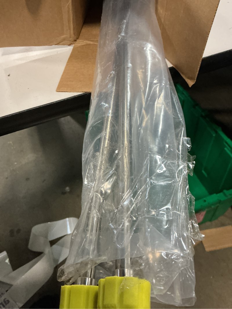 Condition photo showing Good Condition for fixfans pressure washer extension wand, 120” pressure washer lance replacement, stainless steel power washer wand with 1/4” quick connect, gutter cleaner attachment 30°/90°/120° curved rods, 5 nozzles