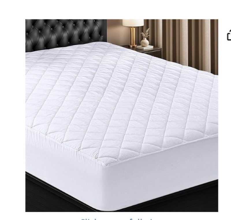 Amazon.  Utopia Bedding Quilted Fitted Mattress Pad, Queen Size, Elastic Fitted Mattress Topper Protector and Cover with Deep Pocket Stretches up to 16 Inches, Machine Washable (White) Click to see full view                  2+    9 VIDEOS Utopia Bedding Quilted Fitted Mattress Pad, Queen Size, Elastic Fitted Mattress Topper Protector and Cover with Deep Pocket Stretches up to 16 Inches, Machine Washable (White)