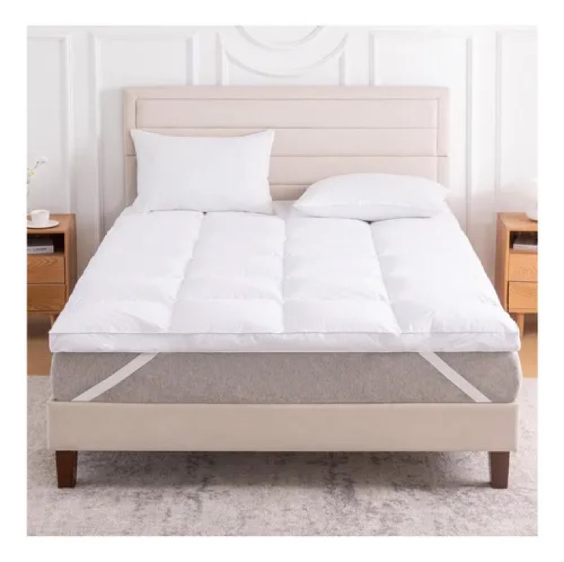 nighthug 5 inch memory foam mattress topper full, 2000gsm shredded memory foam pillow top, back pain relief & plush support, extra thick & breathable, small bedroom upgrade