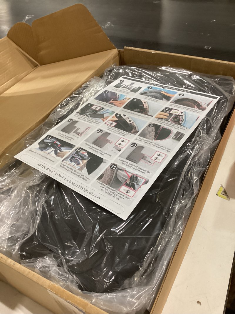 Condition photo showing Good Condition for Mud Flaps for 2021-2025 Ford Bronco 2/4-Door, No Drill Splash Guards Front & Rear Truck Mud Guards with Hardware Accessories Mudflaps Set 4pcs (NOT for Sport)