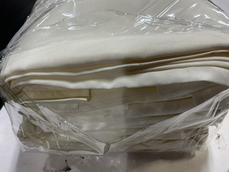 Condition photo showing Good Condition for brillmax 6 pack ivory tablecloths 90 x 156 inch for 8ft rectangle tables - 150 gsm polyester fabric, floor length drop, water, stain & wrinkle resistant cloth cover for wedding reception banquet ivory 90x156 in, 6 pack
