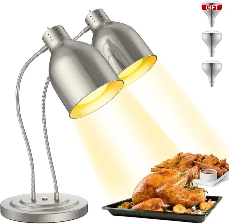 food heat lamp: [rapid-heating bulbs included] [steady heating] commercial food warmer lamp, electri