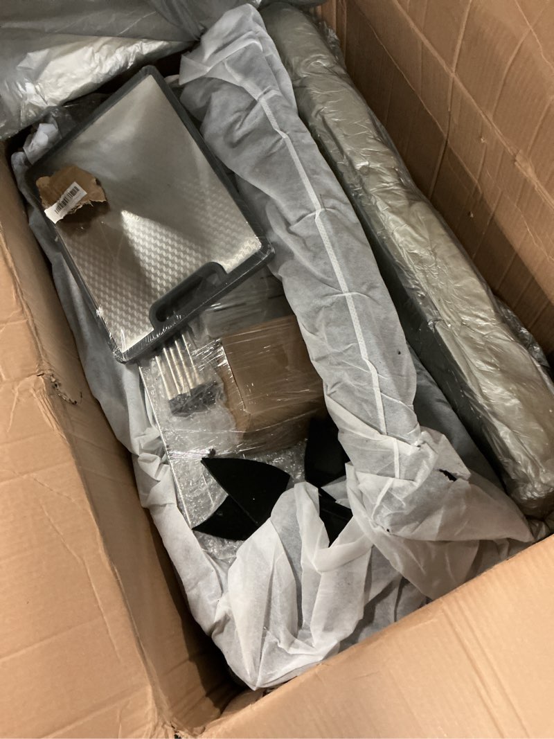 Condition photo showing As Is for WHaor 33x19 Black Drop In Kitchen Sink Workstation, 33 Inch Granite Composite Black Kitchen Sink Top Mount Quartz Single Bowl 10" Deep Heavy Duty Over Mount Kitchen Basin with Cutting Board