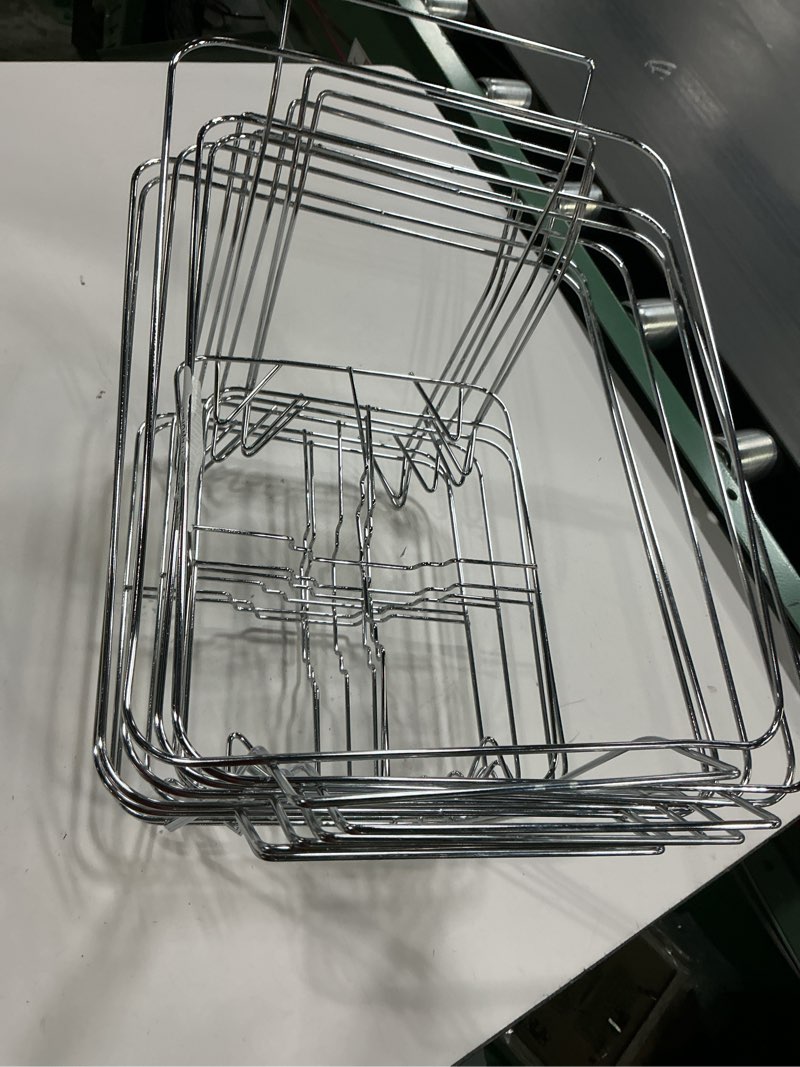 Condition photo showing As Is for (IT’S JUST THE TRAY SUPPORTS) Alpha Living 6 Pack - Disposable Chafing Dish Buffet Set, Half Size Pans, Welded Body Food Warmers for Parties, Fuel Cans Complete Set, Warming Trays Complete Kit (with Racks)