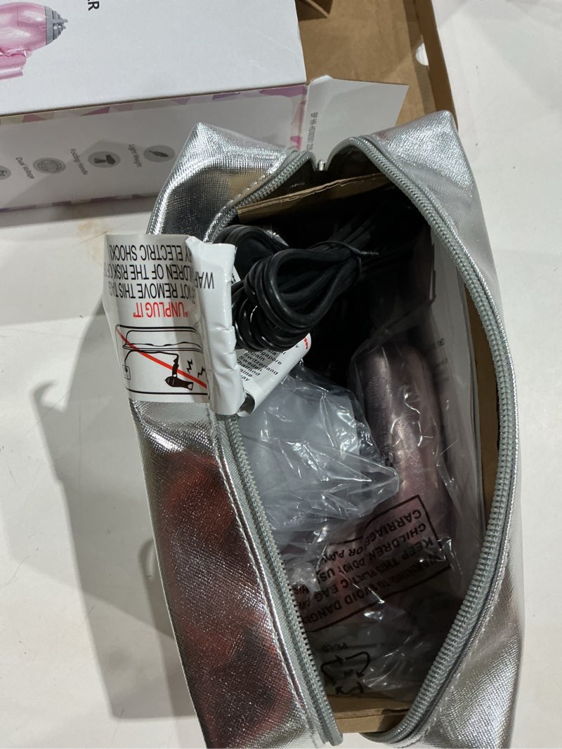 Condition photo showing Good Condition for dan technology travel hair dryer,dual voltage hairdryer,mini blow dryer with concentrator,small hair dryer with diffuser,european hairdryer with european plug,pink blow dryer for women travel mini