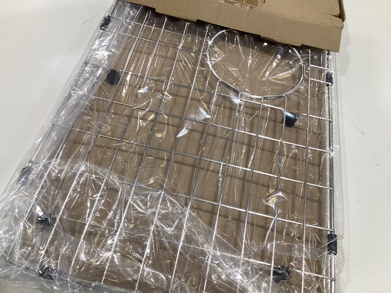 Condition photo showing Good Condition for serene valley 25-1/4" x 12-1/2“ sink grid, rear drain with corner radius 1-1/2", nlw2513r