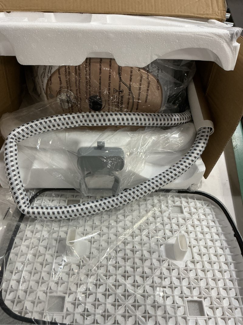 Condition photo showing Good Condition for hapais steamer for clothes,1800w standing garment steamer 30s heat-up with adjustable stable double rod,2-in-1 flat & hanging ironing,clothes steamer with 10 fabric steam modes white gold