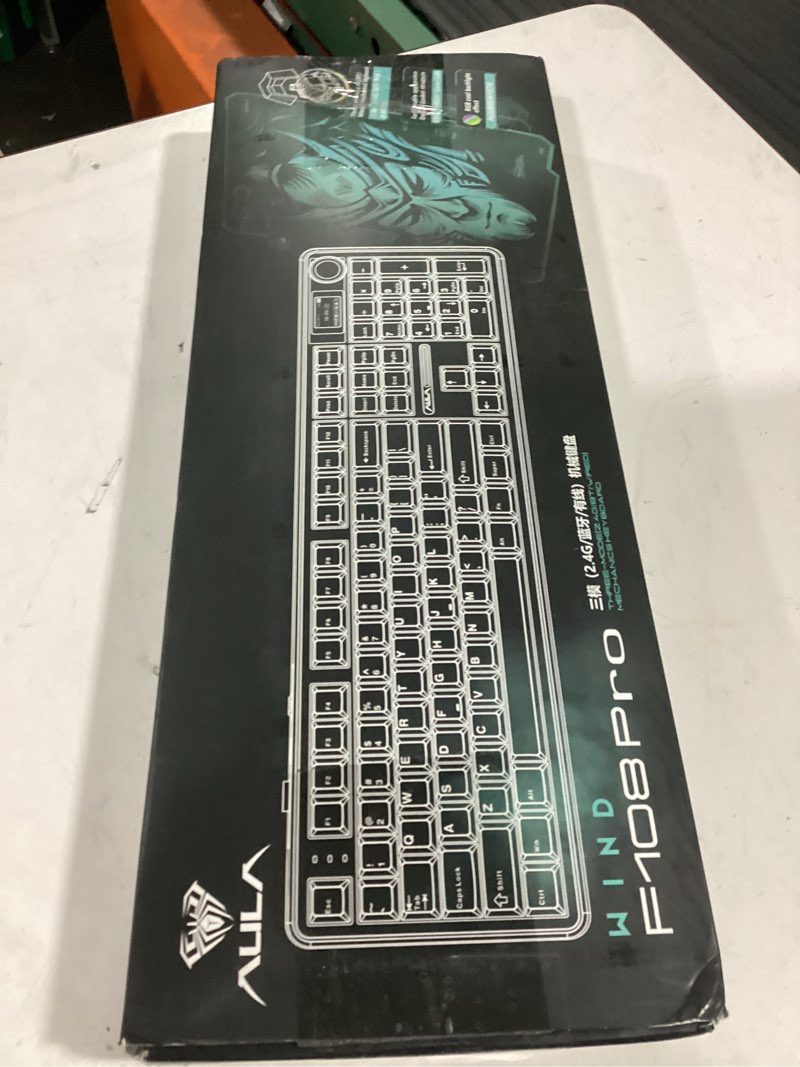 Condition photo showing New/Like New for aula f108 pro - wireless mechanical keyboard with screen&knob,hot swappable gaming keyboard with 800