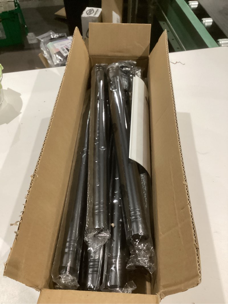 Condition photo showing Good Condition for Tension Curtain Rod Extra Long Outdoor Curtain Rod Black Shower Curtain Rods No Drilling 31-168 In?2.58-14Ft?Adjustable Spring Tension Rods Heavy Duty for Bathroom Patio Window Rust Proof 31-168" Black