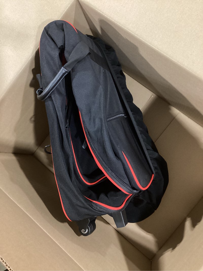 Condition photo showing Good Condition for bosstin 61 key keyboard case with wheels, internal size: 41.7"x 14.5"x 5.7", waterproof padded rolling gig bag keyboard piano case for 61 key piano keyboard (red)