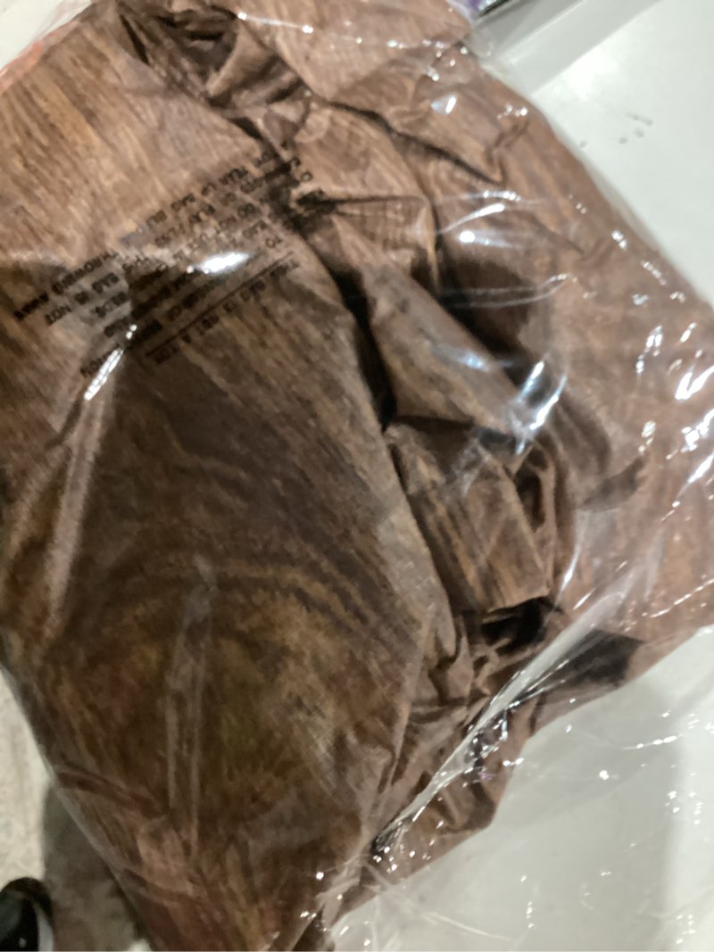 Condition photo showing Good Condition for LIBERECOO Oval Tablecloth Vinyl Fitted Elastic Edge with Flannel Backing - Fits 48 x 68 Inch Oval Table - Walnut Wood Pattern - Waterproof Wipeable Table Cover Walnut Wood 68" x 48" (Oval)