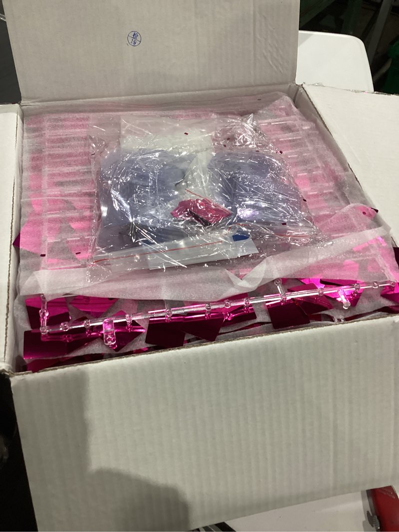 Condition photo showing New/Like New for cokaobe hot pink shimmer wall backdrop, 36pcs square sequin shimmer backdrop panel, photo backdrops for birthday, anniversary, wedding, graduation & bachelorette party decoration hot pink 36pcs