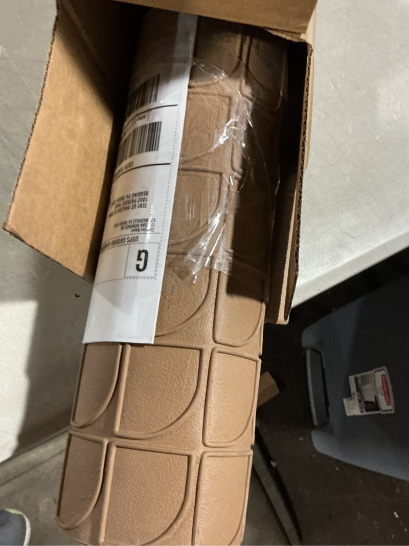 Condition photo showing As Is for motor trend flextough suv cargo liner & car trunk mat - universal trim-to-fit all weather cargo mats for back of suv - suv trunk mat & trunk liner floor mat cargo cover - trunk cover 47.5"in x 32.2"in beige