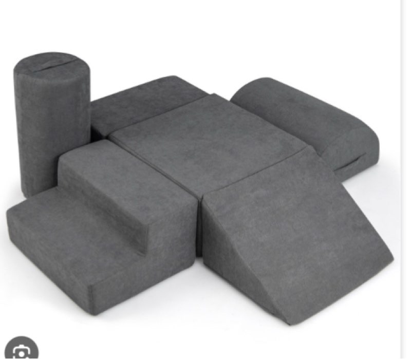 Child climb on cushion play set dark grey (similar to stock photo) (missing parts)