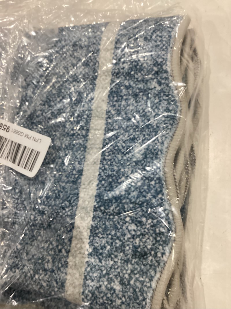 Condition photo showing Good Condition for garveehome scalloped washable kitchen runner rug 2x8, blue runners for hallway, non slip boho soft bathroom throw mat bordered carpet runner for laundry entryway bedroom 2 ft x8 ft blue blue 2' x 8' (runner)