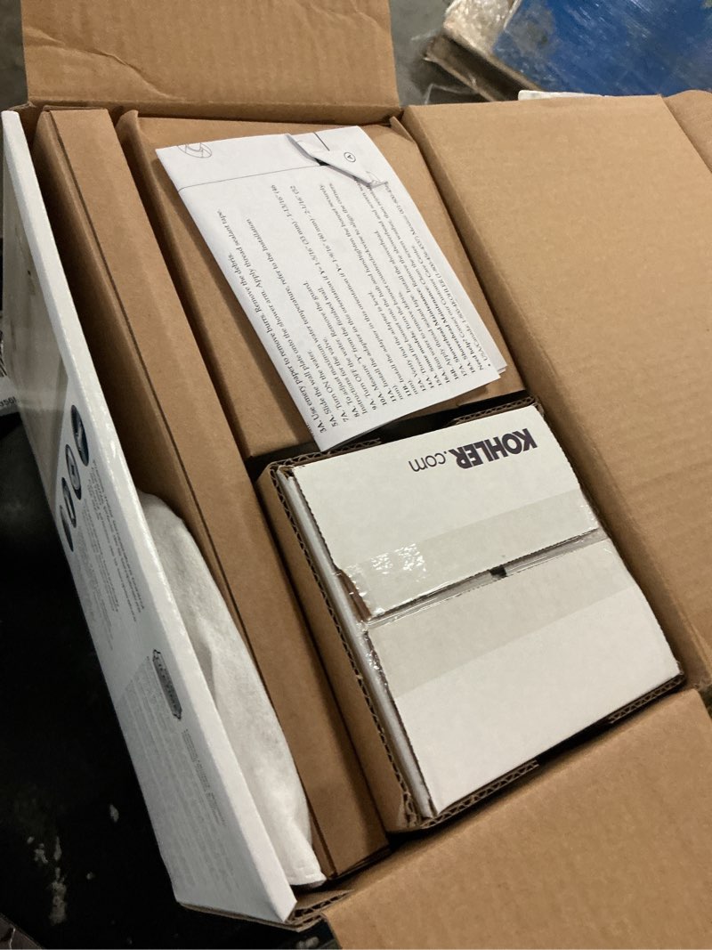 Condition photo showing As Is for kohler florez rite-temp vibrant polished nickel 1-handle single function round bathtub and shower faucet valve included