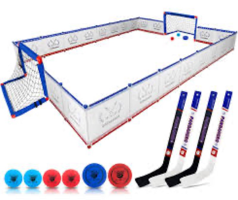 Pandahero Knee Hockey Rink Set,Christmas Stocking Stuffers Hockey Gifts for Kids,Full Hockey Rink Se