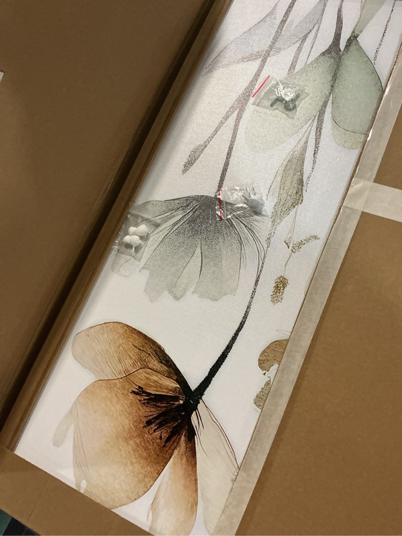Condition photo showing Good Condition for sywennoi 3 pieces wood framed green botanical canvas wall art, boho floral watercolor art wall decor, minimalist flower pictures poster prints for bedroom bathroom living room ready to hang 20x30 in 30"l x 20"w green botanical