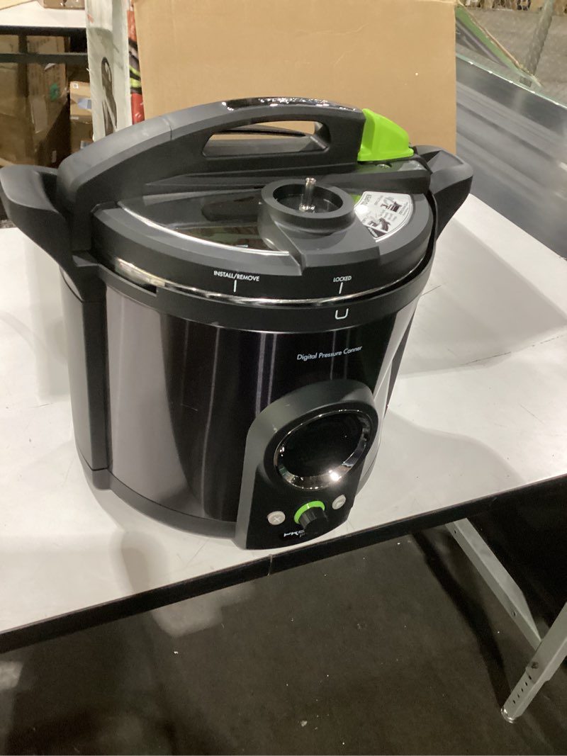 Condition photo showing Good Condition for presto 02144 12-quart digital pressure canner - digital display, waterbath capable, 10-built-in safety features, recipe book, black stainless steel 12 quarts