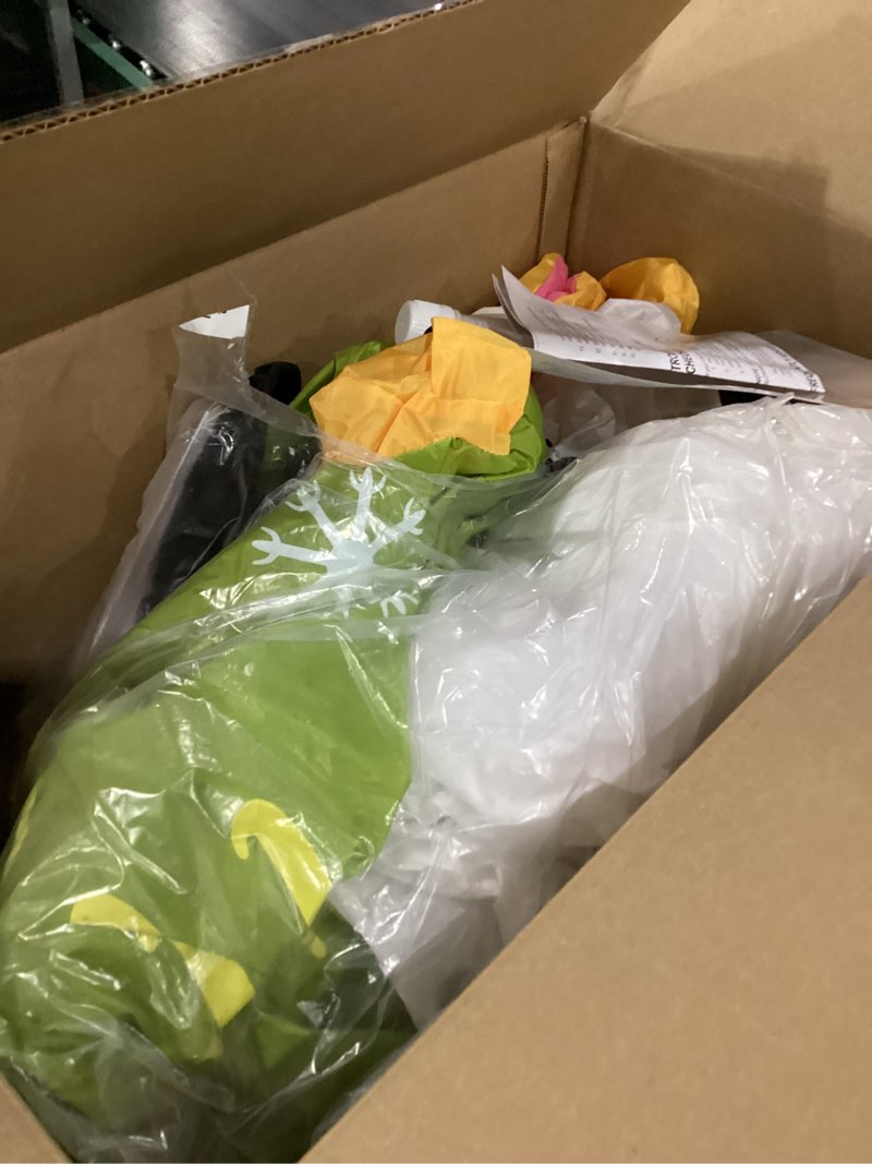 Condition photo showing As Is for  Rhristmas inflated no pump slightydamageboat