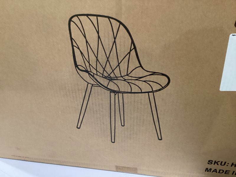 Condition photo showing New/Like New for Rowill Dining Chairs Set of 2 Modern Kitchen Chairs with Soft Backrest, Sturdy Metal Legs & Non-Slip Pads, Suitable for Home Kitchen, Faux Leather Upholstered Seats for Dining Room, Black