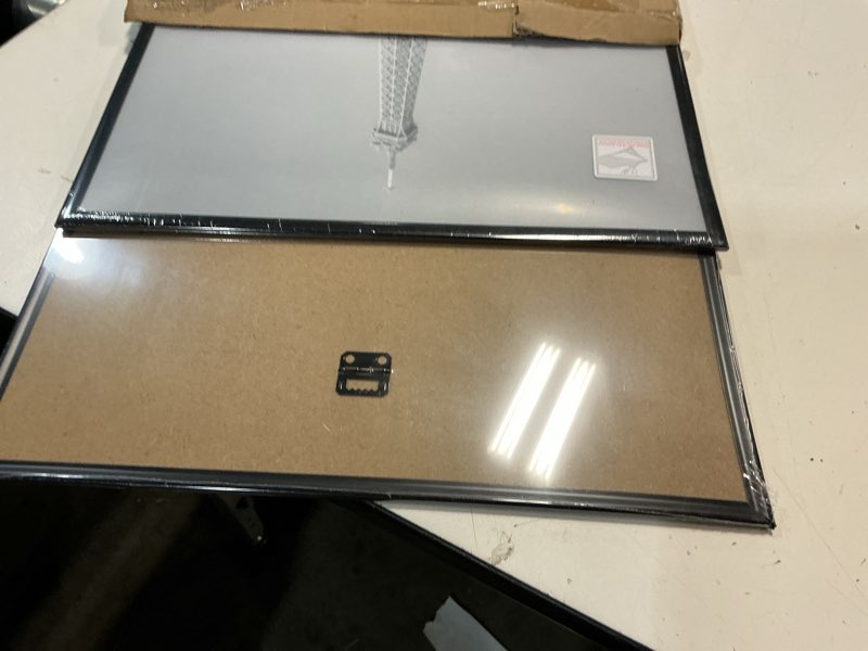 Condition photo showing Good Condition for ( incomplete ) upsimples 16x24 picture frame black 3 pack, scratch-proof poster frames 16 x 24 for photo gallery - slide-in strips, horizontal or vertical wall mounting