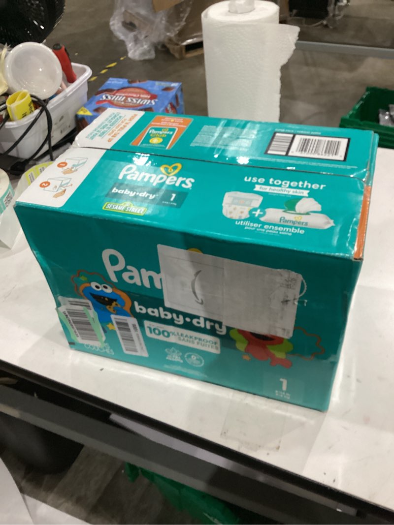 Condition photo showing New/Like New for Pampers Diapers - Baby Dry - Size 1, 120 Count, Absorbent Disposable Infant Diaper (Packaging May Vary) Size 1 120