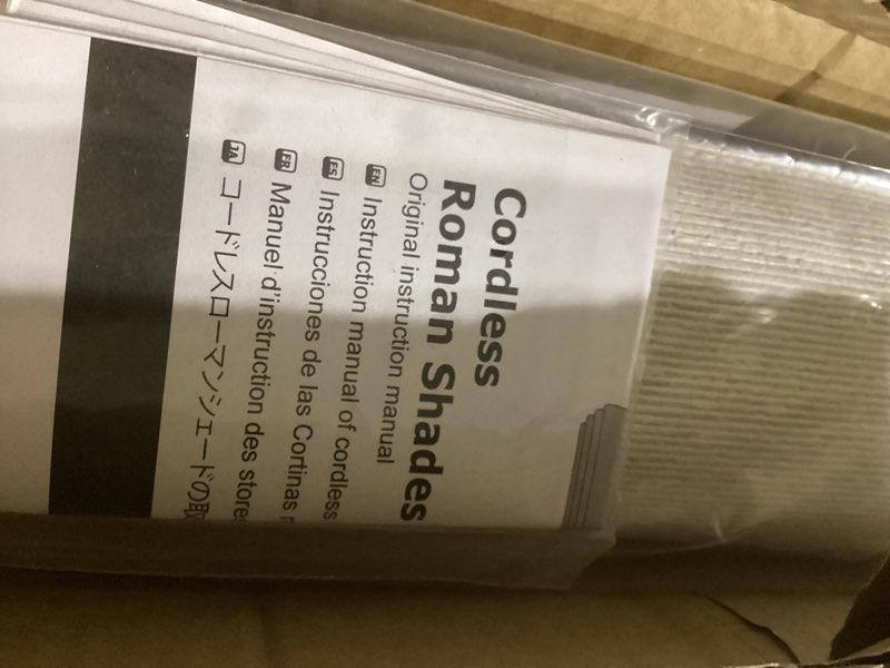 UNISHADES 100% Blackout Cordless Roman Shades for Indoor Windows & French Doors, 29 3/4" W × 60" H -