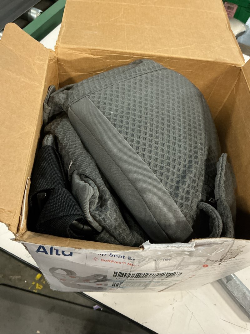 Condition photo showing As Is for Ergobaby Alta Hip Seat All-Position Breathable Mesh Hip Seat & Carrier, Graphite Grey