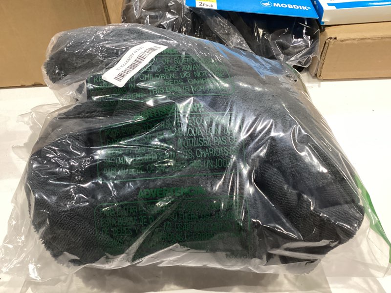 Condition photo showing Good Condition for The Rag Company - Creature Edgeless Auto Detailing Towels (10-Pack) Professional 70/30 Blend, Dual-Pile Plush Microfiber, Buffing & Polishing, 420gsm, 16in x 16in, Black