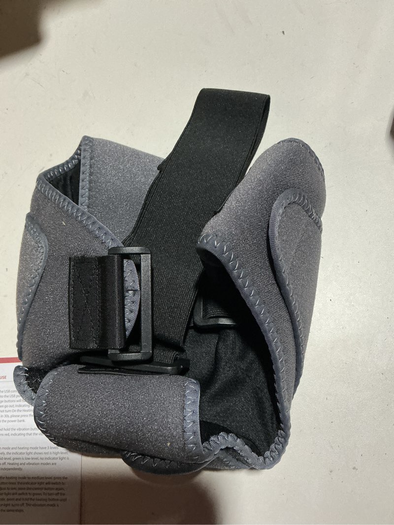 Condition photo showing As Is for cordless shoulder heating pad with vibration massage for frozen shoulder rotator cuff pain relief, 5000mah battery powered heated shoulder brace wrap, 1-3h hot compress for men & women heating & vibration massage