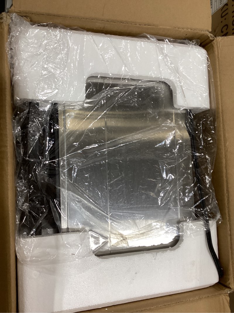 Condition photo showing Good Condition for Gourmia Toaster Oven Digital Air Fryer - Convection Mode with 4 Slice Capacity, 3 Rack Positions, 12 Presets, Toast, Bagel, Bake, Roast, Broil, Dehydrate, Popcorn, Fits 9" Pizza, Stainless Steel Large Silver