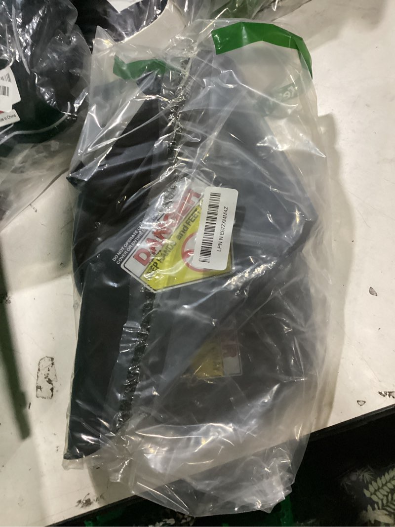 Condition photo showing New/Like New for 987-02516a hinged mulching plug assembly & 731-07486 side discharge chute compatible with mtd, craftsman, troy bilt, yard man 21" chute lawn mower/tractor