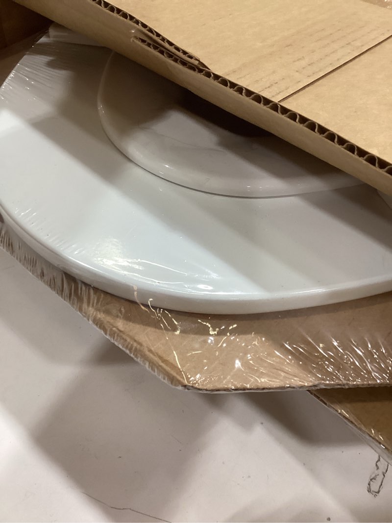 Condition photo showing Good Condition for mayfair nextstep2 toilet seat with toddler potty training seat built-in, slow close, easy clean, magnetic removable kids seat, made in usa, elongated, white