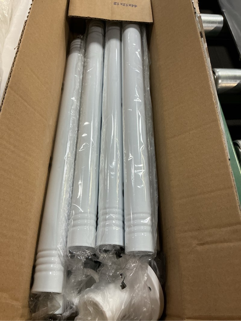 Condition photo showing Good Condition for Tension Curtain Rod Extra Long White Shower Curtain Rods No Drilling Outdoor Tension Rod 31-168 inch Shower Rod Adjustable Spring Tension Rods Heavy Duty for Bathroom Patio Window Rust Proof 31-168" White