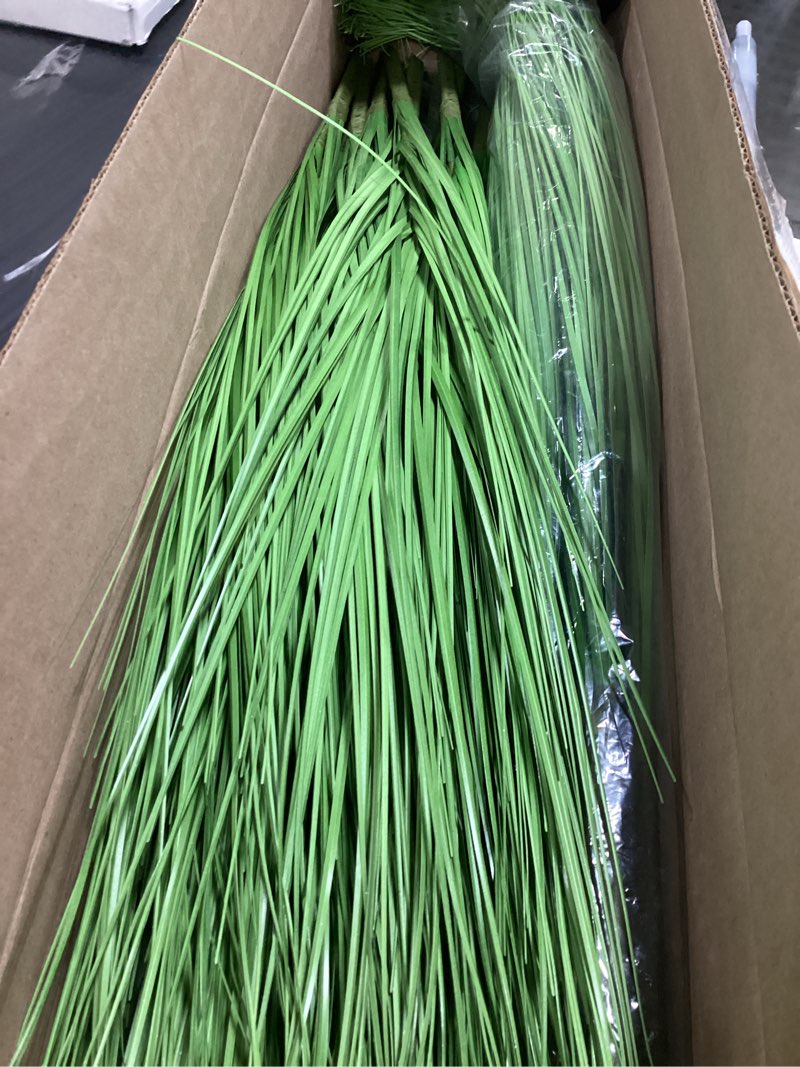 Condition photo showing Good Condition for Tigeen 36 Pcs 33 Inch Artificial Grass Plants, Faux Shrubs Wheat Grass, Tall Fake Plants for Outdoor Decor, Artificial Greenery Stems Weed for Room Indoor Home Vase Decor (Green) Green 36