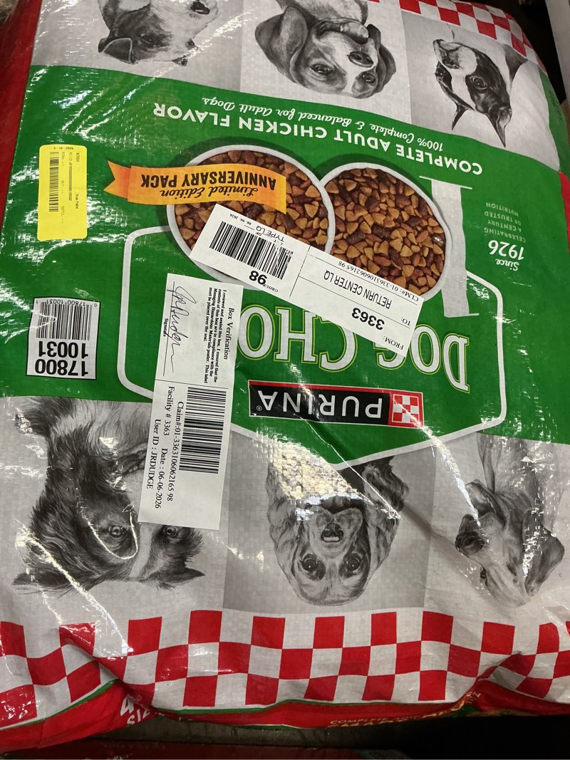 Condition photo showing Good Condition for (best by:nov/2027)nestle purina adult chicken dog food, 1 container size, dry dog food, for indoor dogs, 1 package quantity