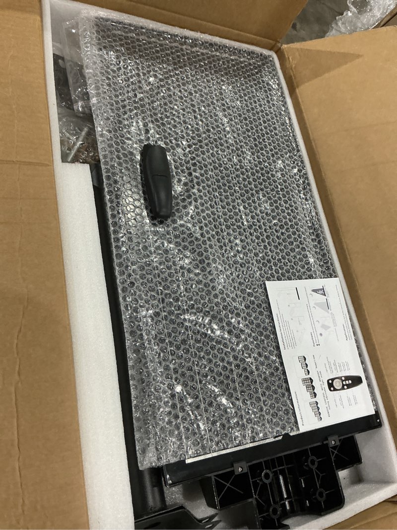 Condition photo showing Good Condition for jwt 30" large solar street light, 9000w solar street lights outdoor 320000lm,6500k commercial parking lot light, solar flood outdoor lights ip66 waterproof with motion sensor 1 pack