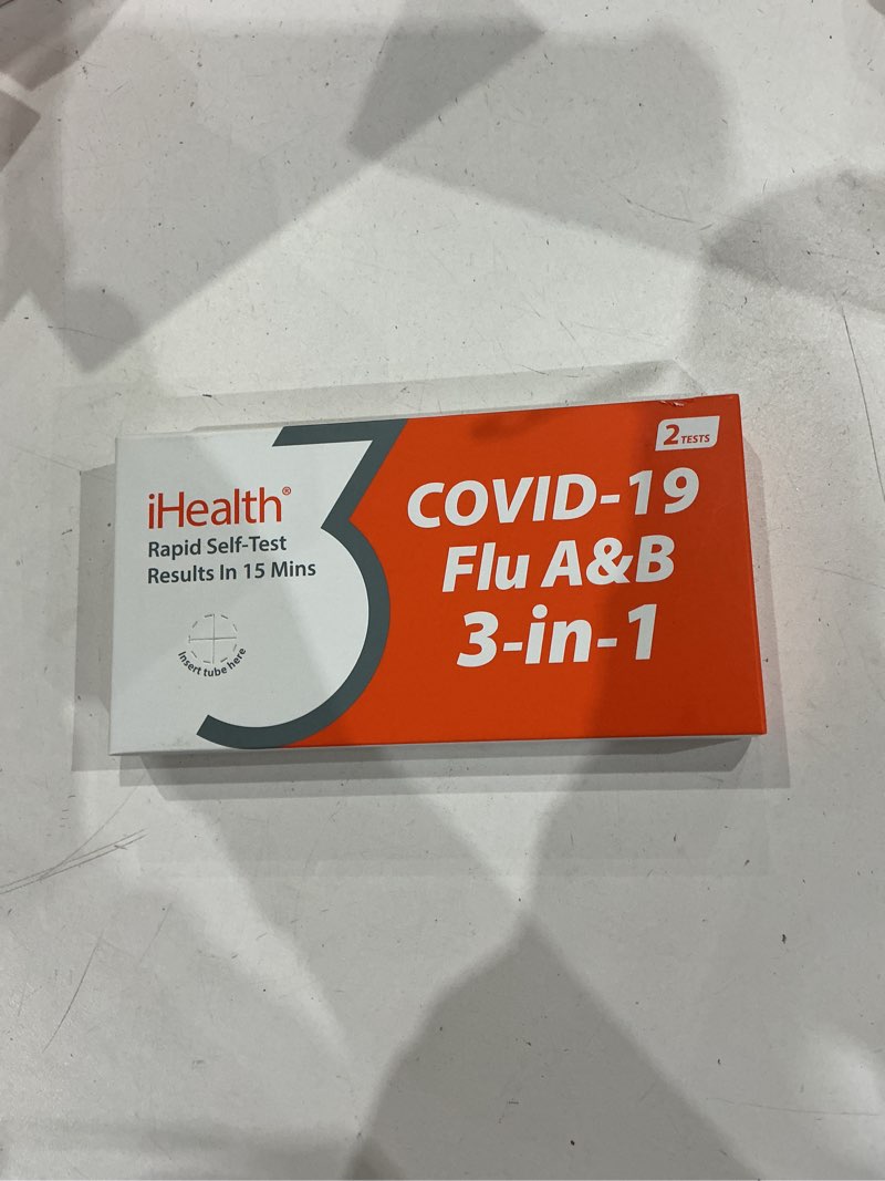 Condition photo showing As Is for ihealth covid-19 & flu a/b rapid antigen home test, 2 tests
