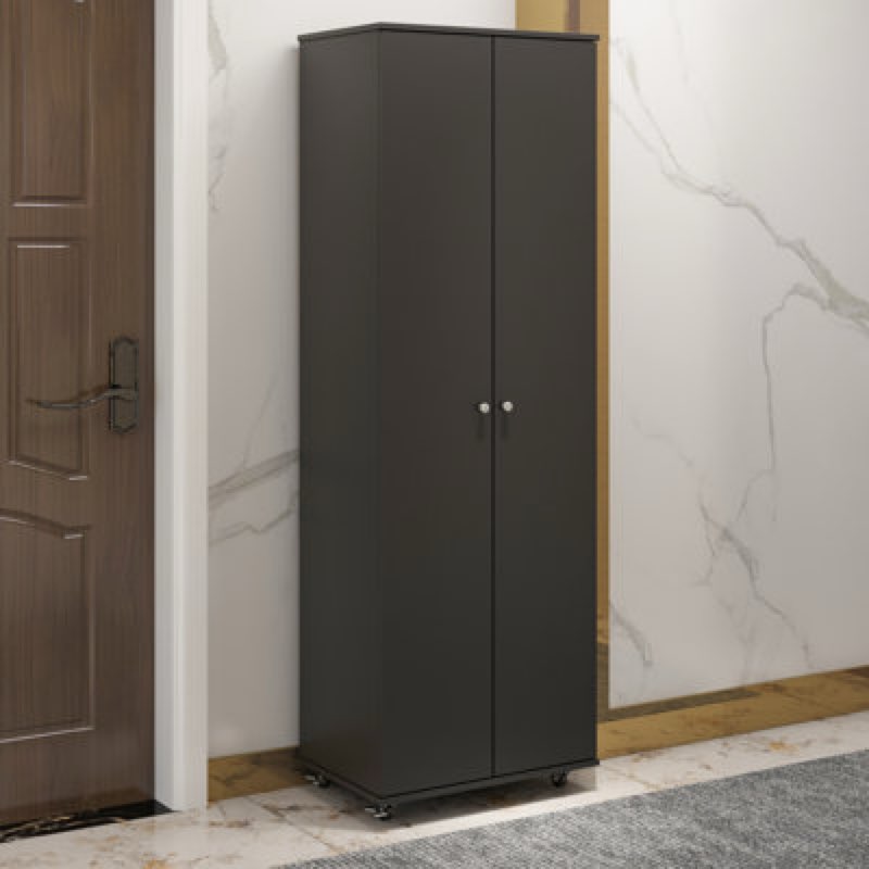 Latitude Run® 4 Doors Storage Cabinet with Ample Shelves Space 63"L Utility Armoire Closet Entryway and Bedroom Organization Unit