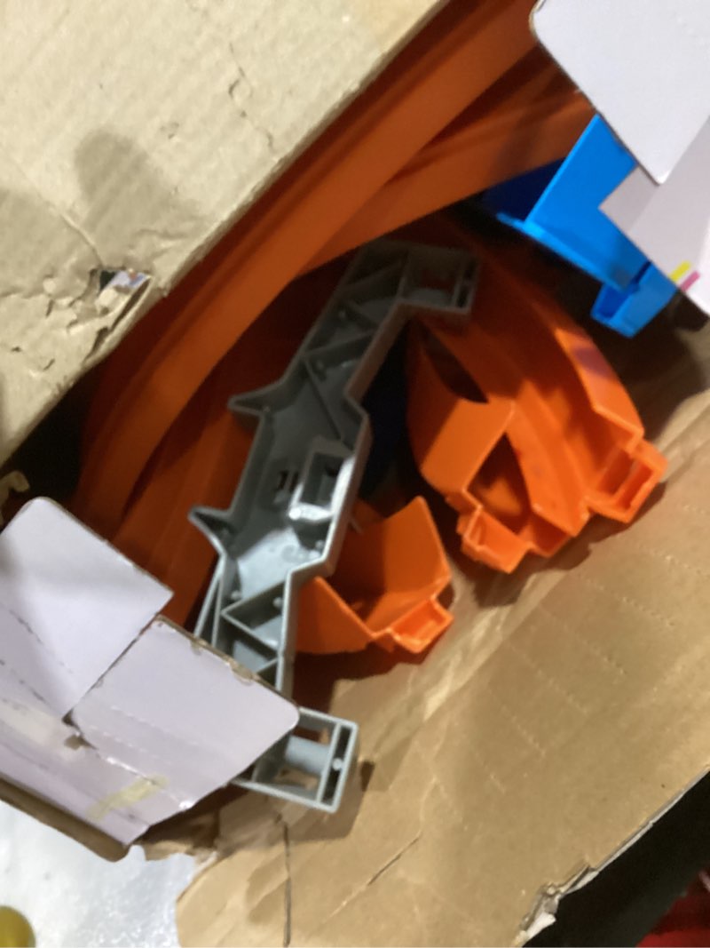 Condition photo showing As Is for Hot Wheels Sky Crash Tower Track Set, 2.5+ ft / 83 cm High with Motorized Booster, Orange Track & 1 Hot Wheels Vehicle, Race Multiple Cars, Gift for Kids 5 to 10 Years Old & Up Standard